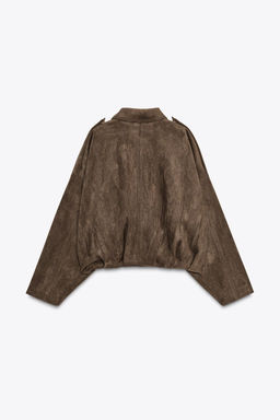 SUEDE EFFECT BOMBER JACKET - Zara фото 9