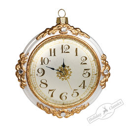 Часы брегет "Зимнее барокко" (стекло) 10х2,5х11 см
