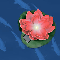 USL-S-826/PT060 RED WATERLILY Садовый светильник на солнечной батарее Красная кувшинка. Плавающий. 1 светодиода. Теплый белый свет. 1*ААA Ni-Mh аккумулятор в/к. IP44. TM Uniel - Volpe фото 6