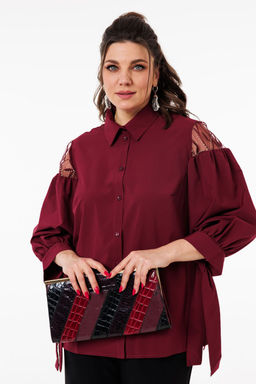 Блуза ANELLI 1238 рубиновое вино фото 6