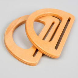 Ручки для сумки деревянные, 10×18 см, 2 шт., бежевые