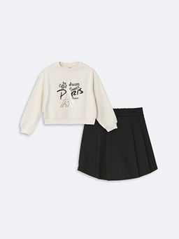 Bisiklet Yaka K?z ?ocuk Ti??rt ve ?ort Etek