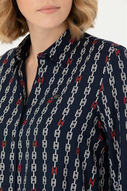 Женская темно-синяя рубашка с длинным рукавом Неожиданная скидка в корзине - U.s. polo assn фото 7