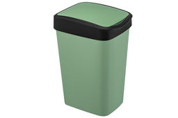 Ведро для мусора с подвижной крышкой 35 л 36*28*51 см Тандем зеленый/черный (843545) - Elan gallery фото 7