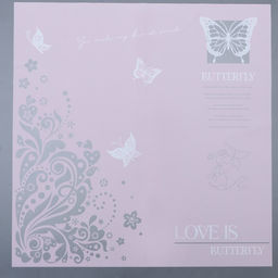 Цена за 20 шт. Пленка флористическая, Бабочки любви, розовая 58х58см - UPAK LAND фото 3