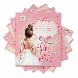 Цена за 10 шт. Тетрадь школьная ученическая ErichKrause Pointes, 18 листов, клетка, выборочный УФ-лак с глиттером (в плёнке по 10 шт.)_MIX-PACK