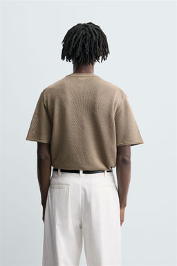 STRUCTURED KNIT T-SHIRT - Zara фото 3