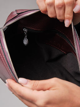 Сумка кожаная кросс-боди Azaro 3684 зимняя вишня