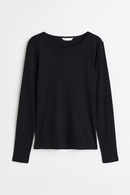 Camiseta en punto de canale - H&m фото 8