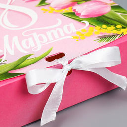 Складная коробка подарочная С 8 марта, 20 х 18 х 5 см - Дарите счастье фото 2