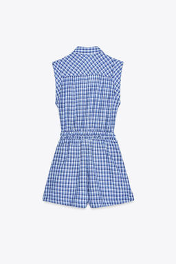 SHORT CHECKED JUMPSUIT - Zara фото 6