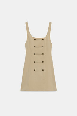 VESTIDO MINI BOTONES / Beige - Zara фото 4
