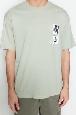 TRENDYOL MAN Lacivert Oversize/Genis Kesim K?sa Kollu Sanat Bask?l? 100% Pamuklu T-Shirt TMNSS21TS3559 - Trendyolmilla фото 26