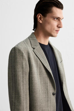 HERRINGBONE COTTON - WOOL BLAZER - Zara фото 6