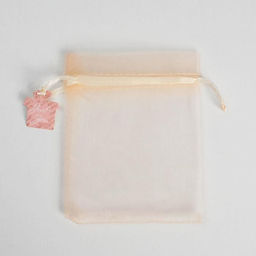 Цена за 10 шт. Мешочек подарочный органза оранжевый Для тебя, с шильдиком, 10 х 12 см +/- 1.5 см - Дарите счастье фото 2