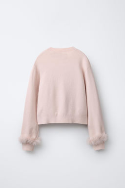 KNIT JUMPER WITH FEATHERS - Zara фото 3