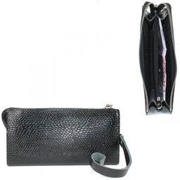 Портмоне мужское Croco-ПР-953 натуральная кожа 3 отд, 10 карм, рем-петля, черный змея (201) 206848