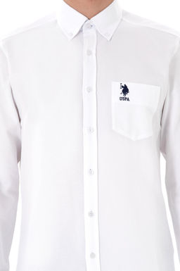 Erkek Beyaz Uzun Kollu G_mlek Sepette S_rpriz _ndirim - U.s. polo assn фото 6