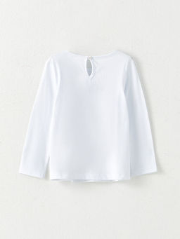 Bisiklet Yaka Uzun Kollu Atat?rk Bask?l? K?z Bebek Ti??rt - Waikiki фото 2