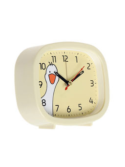 Будильник «Гусь», плавный ход, 12.5×10.5 см, жёлтый