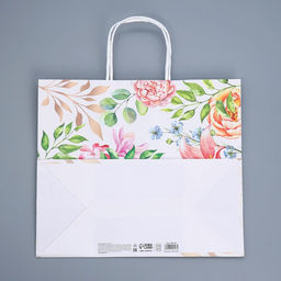 Цена за 2 шт. Пакет подарочный крафтовый, упаковка, Самой прекрасной, 32?28?15 см