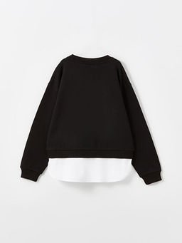 Bisiklet Yaka K?z ?ocuk Kal?n Sweatshirt - Waikiki фото 2