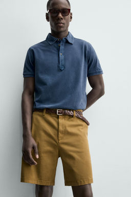 POLO PIQU? REGULAR FIT LAVADO / Azul - Zara фото 5