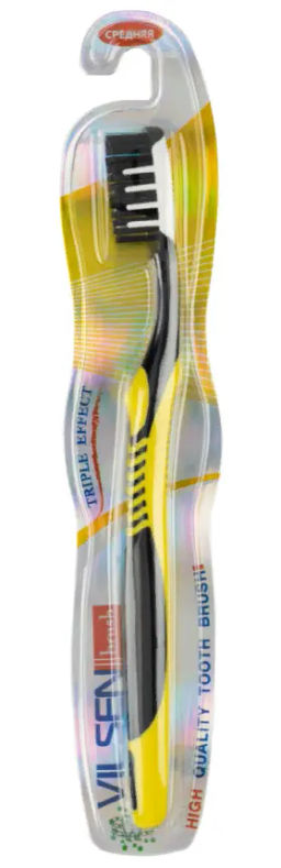 ВИЛСЕН Зубная щетка "Vilsen brush" КАРБОН (Черная) /700/carbon/.144