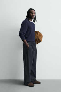 RELAXED FIT PINSTRIPE TROUSERS - Zara фото 13