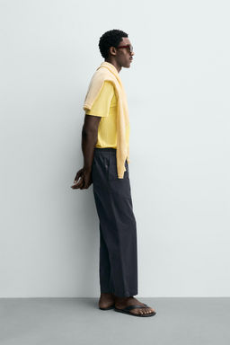 PANTAL?N RELAXED FIT ALGOD?N / Gris / Azul