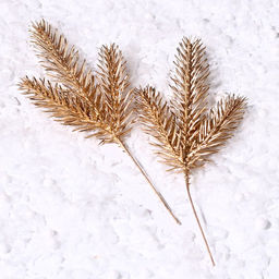 Ветка декоративная новогодняя, набор 2 шт., размер 1 шт. — 17×7 см