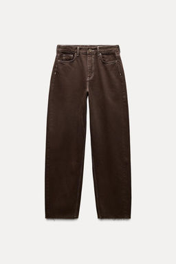 ZW COLLECTION BALLOON MID-WAIST JEANS - Zara фото 6