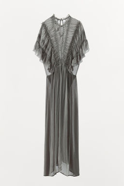 JEWEL KNOT TEXTURED DRESS