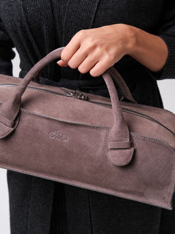 Замшевая сумка багет Doxie DBR 31157 темно-серый  фото 6