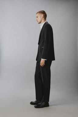 PANTAL?N REGULAR FIT BANDAS SMOKING / Negro - Zara фото 4