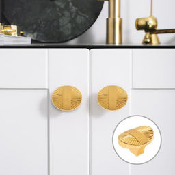 Ручка-кнопка CAPPIO, цинк, d=35 мм, цвет золото