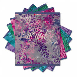 Цена за 5 шт. Тетрадь общая ученическая ErichKrause Spring Lightness, 48 листов, клетка, матовая ламинация_MIX-PACK