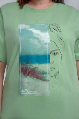 Арт. 31105 Футболка женская 50-58 (5 шт) Цвет:салатовый - Калинка фото 16