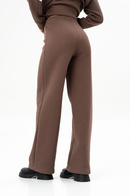 Утепленные брюки Футер 3-х нитка начес, мокко - Solo mio фото 3
