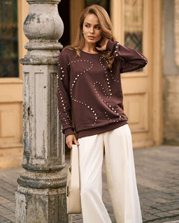 Свитшот с бусинами SSB003 - Sahar art lab фото 4