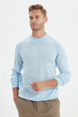 TRENDYOL MAN Siyah Slim Fit Dar Kesim Yar?m Bal?kc? Yaka Basic Kazak TMNAW21KZ0758 - Trendyolmilla фото 22