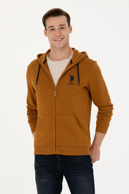 U. S. Polo Assn Мужской вязаный кардиган кокосового цвета с капюшоном - U.s. polo assn фото 17