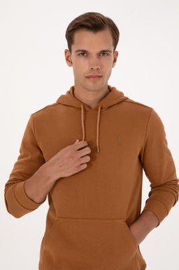 Erkek Regular Fit Kapi_onlu Camel Basic Sweatshirt Sepette S_rpriz _ndirim - U.s. polo assn фото 2