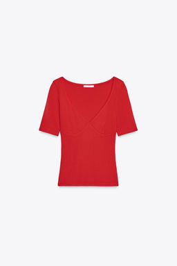 COTTON MODAL T-SHIRT - Zara фото 4