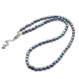 Жемчужные бусы овал 6*8мм цвет розовый, 41см Радуга камня  фото 5