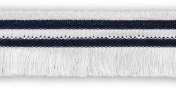 Gamma тесьма с бахромой DTB-30 30 мм 10 м  0.5 м 01 белый/синий