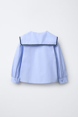 SHIRT WITH WAVY COLLAR - Zara фото 2