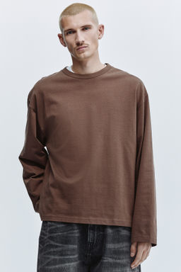 Camiseta de punto de manga larga Oversized Fit - H&m фото 4