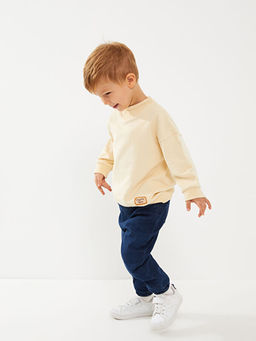 Bisiklet Yaka Uzun Kollu Basic Erkek Bebek Sweatshirt - Waikiki фото 2