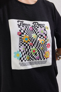 Siyah Bask? Detayl? Shift/Rahat Kesim Midi Dokuma Elbise TWOSS22EL0782 - Trendyolmilla фото 3